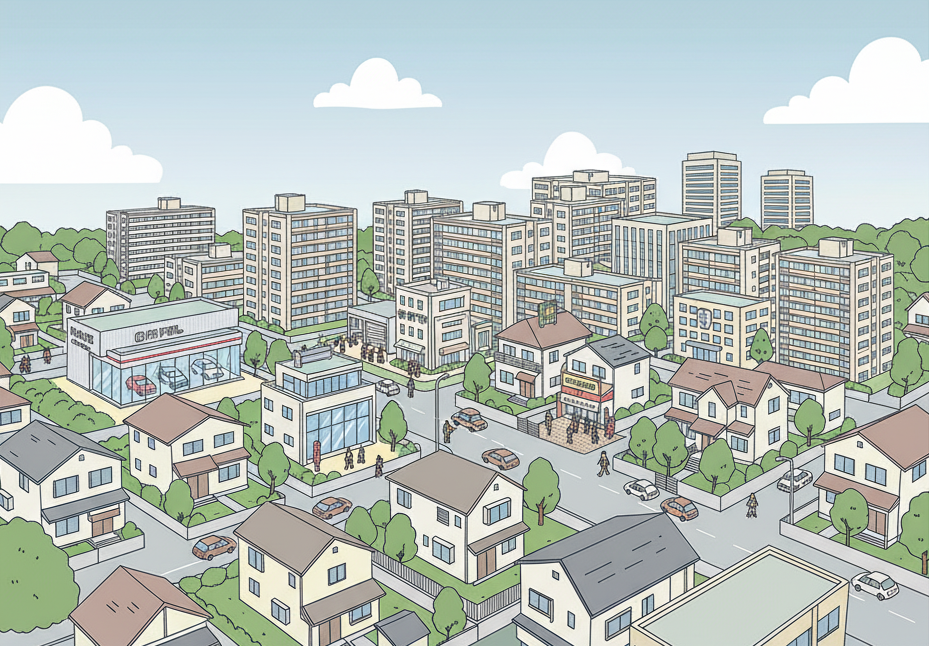 準住居地域のイメージ図